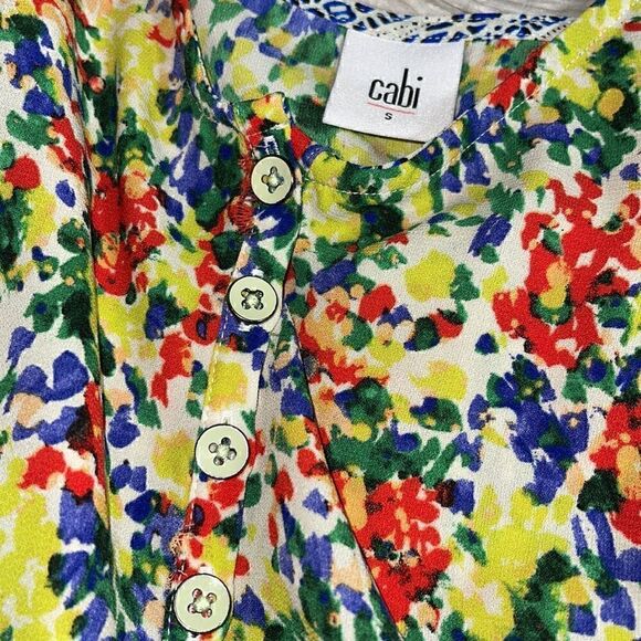 Cabi Romper Womens Size Small fiesta Floral Cruise yacht jumpsuit light Fun - Picture 6 of 9